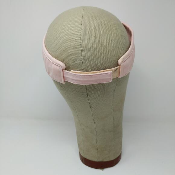 American Needle Strapback Sun Visor Hat Embroidered C Logo Pink - Picture 7 of 11